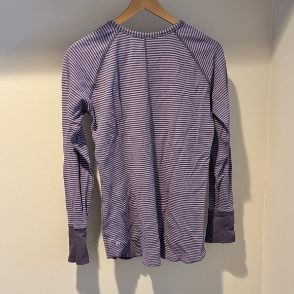 lululemon athletica Purple Striped Long Sleeve Top - Picture 3 of 5